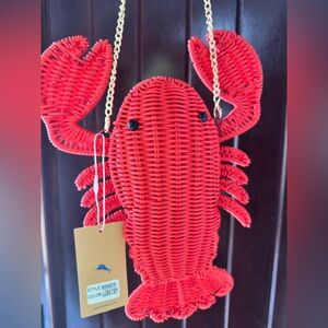 Tommy Bahama Red Lobster Wicker Handbag NWT